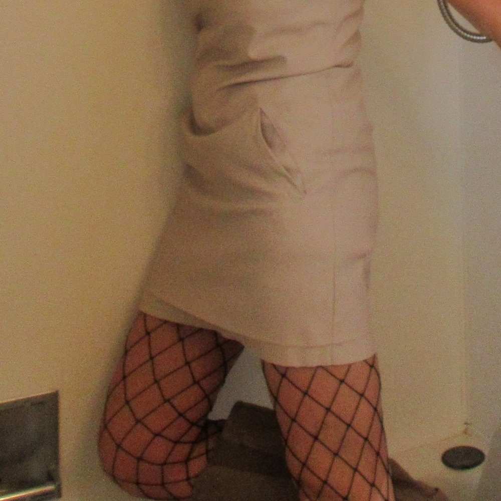 BB Dakota Grey Fitted Pleather Mini Dress, size XS